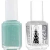Rinkinys „Essie“: nagų lakas „Vegan Glossy Shine Finish“ „Nagų lakas 99 Mint Candy Apple“ 13,5 ml + nagų priežiūros priemonės – „Good To Go Top Coat“ nagų stiprinimo lakas, 5 ml