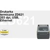 Zebra ZD621 etikečių spausdintuvas Tiesioginis terminis 203 x 203 DPI 203 mm/sec Vielinis ir Bevielis Tinklinis LAN jungtis Bluetooth