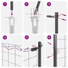 Euro tvora su smeigėmis 25 x 1 m PVC dengtas plienas Pilka