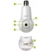 Engo Controls Kamera IP Engo ECAM-E27 - Smart kamera wewnętrzna, Wi-Fi, obrotowa, gwint E27, 4Mpx2-kierunkowy dźwięk (mikrofon i głośnik), śledzenie ruchu, micro SD