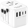 Evelatus 651DCPro 2in1 Pasaules 160 valstu barošanas adapteris un PD 35W lādētājs 3x USB-C / 2x USB Balts