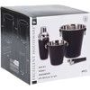 Excellent Houseware Plieninis kokteilių gaminimo rinkinys 4 vnt. juodas