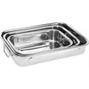 Excellent Houseware Kepimo indas plieninė stačiakampio formos 3 vnt.