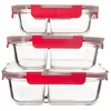 Excellent Houseware Orion Stiklinis maisto indas su dangčiu ir sandarinimu, 950 ml