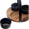 Excellent Houseware Keramikinių dubenėlių rinkinys su padėklu 130 ml