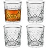 Excellent Houseware Raižyto stiklo stiklinės 4vnt, 230ml