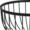 Excellent Houseware Vaisių ir daržovių krepšelis, juoda metalinis krepšelis, dubuo, palėpės lėkštė, 25 cm