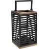 Excellent Houseware Žibintas žvakidė metalinas juoda 28 cm