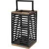 Excellent Houseware Žibintas žvakidė metalinas juoda 28 cm