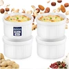 Excellent Houseware Snackkom Keramikiniai Indeliai 6 cm, 40 ml, 4 vnt - Dipsų ir Užkandžių Patiekimui