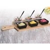 Excellent Houseware PIECES Rinkinys užkandžiams ant bambukinės lentos, 10 vnt