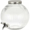 Excellent Houseware Kraantje Gėrimų Dozatorius 5,5 l su Kranu - Stiklinis, Su Metaliniu Dangčiu