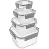 Excellent Houseware Orion Maisto talpyklų rinkinys 4 vnt. Skaidrios, su dangčiais