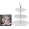 3 aukštų torto stovas Excellent Houseware KO-628900040, balto porceliano