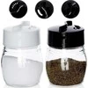 Excellent Houseware Stiklinė druskinė ir pipirinė 2 vnt. - 75 ml, su reguliuojamais angomis