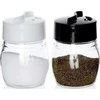 Excellent Houseware Stiklinė druskinė ir pipirinė 2 vnt. - 75 ml, su reguliuojamais angomis