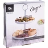 Excellent Houseware Porcelianinė lėkštė su 2 lygiais, 26 cm, balta
