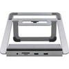 Exsys EXSYS EX-1223HM 12 viename USB-C prijungimo stotelė su stovu nešiojamam kompiuteriui, „Matebook“ ir „MacBook“