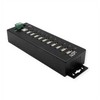 HUB USB Exsys EXSYS EX-1170HMVS 10 portų metalinis USB 2.0 koncentratorius, apsauga nuo viršįtampių 15KV