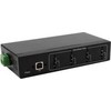 Exsys EXSYS EX-11214HMVS 4 prievadų metalinis USB 2.0 šakotuvas su 5V/2A maitinimo šaltiniu Genesys Chipset