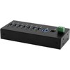 „Exsys EX-11247HMS“ 7 prievadų USB 3.2 „Gen 1“ šakotuvas, montuojamas ant DIN bėgelio ir montuojamas ant sienos, naudojant VIA VL813 mikroschemų rinkinį