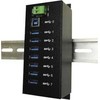 „Exsys EXSYS EX-1187HMVS“ 7 prievadų metalinis USB 3.2 Gen1 DIN bėgelio šakotuvas