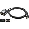 Exsys EXSYS EX-1346IS USB 2.0 iki 1x RS-422/485 nuoseklusis prievadas, 15KV ESD, 4.0KV, keitiklis, kabelis, FDTI, juodas, 1,8 m