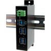 Exsys EXSYS EX-1504HMS 4 prievadų metalinis USB 3.2 Gen1 HUB su 15KV EDS apsauga nuo viršįtampių