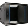 EXTRALINK 9U 600X600 AZH sieninė spintelė sūpynės tipo juodas