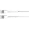 Extralink Cat.6 U/FTP 3m 1Gbps Baltas, LAN patch cord, copper twisted-pair network cable, angled connector
