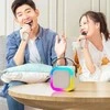 Extralink Kids Mini karaoke LED garsiakalbis 1x Mic rusvai gelsvas | Karaoke rinkinys | garsiakalbis, 1x mikrofonas, Bluetooth, AUX, atminties kortelės lizdas, RGB apšvietimas