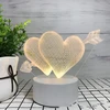 Extralink Pradžia | 3D pradurta širdies naktinė lempa | optinė apgaulė miegamajam USB