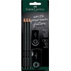 Grafitinių pieštukų Faber-Castell Jumbo Grip rinkinys, 3 pieštukai + trintukas+drožtukas, juodos spalvos