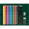 Meno reikmenys - Faber Castell Polychromos spalvoti pieštukai rinkinys 21 vnt.