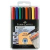 Permanentinių rašiklių rinkinys Faber-Castell Multimark S. 0.4mm. su trintuku. 8 spalvos