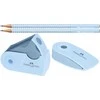 Pieštukas Faber-Castell Sparkle, 2 pieštukai + trintukas + drožtukas, melsvos spalvos