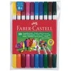 Flomasteriai Faber-Castell, dvipusiai, 10 spalvų