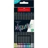 Värvipliiatsid Faber-Castell Juodas Edition 12-värvi metallic värvid