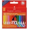 Plastikinės kreidelės Faber-Castell Grip, tribriaunės, 12 spalvų