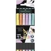 Teptukiniai rašikliai Faber-Castell Juodas Edition, pastelinių 6 spalvų