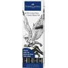 Teptukinių rašiklių rinkinys Faber-Castell Pitt Comic, įvairių storių, juodos spalvos