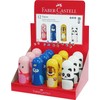 Faber-castell drožtukas su talpykle, gyvūnėlių motyvais
