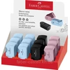 Drožtukas Faber-Castell Sleeve, su konteineriu, vienos skylės, įvairių spalvų