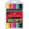 Flomasteriai Faber-Castell, dvipusiai, 10 neoninių spalvų
