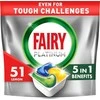 Indaplovių tabletės Fairy Platinum All In One Lemon, 51 vnt.