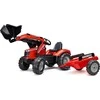 Pedalinis traktorius su priekaba FALK Massey Ferguson raudonas nuo 3 metų