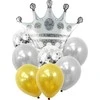 Falontech Balionų rinkinys Crown sidabrinis 9vnt