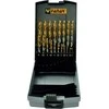 Fanar grąžtas GRĄŽŲ RINKINYS NWKA FI 1.00-10.00MM 24PC CZW-24 HSSE TIN INOX