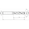 Fanar grąžtas WEGLIK FI 3.30 28/66MM 5xD HA6 VHM AT X-DRILL DIN 6537