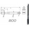 Fanar UNF sriegis No10-32 DIN-371B (2B) HSSE 800